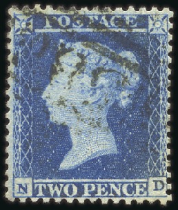 Stamp of Great Britain » 1854-70 Perforated Line Engraved 1854-57 2d BLUE
1854-57 2d Blue pl.5, wmk Small