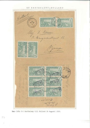 Stamp of Colonies françaises » Guadeloupe 1923 et 1935 Deux lettre de St Barthélémy pour les