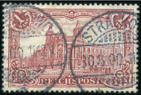 Stamp of Germany » German Empire 1900 1 Mark Dark lilac-red, used with Stralkowo/30