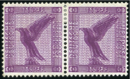 Stamp of Germany » German Empire 1926 15pf Red-Lilac, mint horizontal pair, both sh