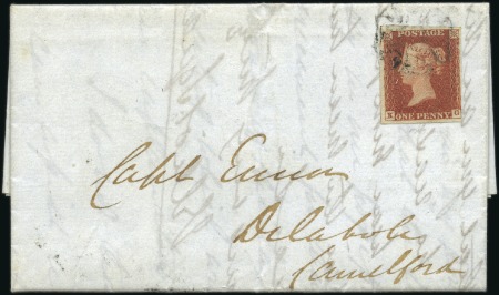 Stamp of Great Britain » 1841 1d Red 1842 (May 12) Entire with 1841 1d red pl.21 KG, cl