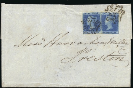 Stamp of Great Britain » 1841 1d Red 1843 (Oct 16) Lettersheet with two 1841 2d blue (b