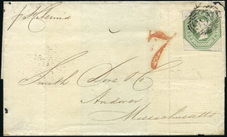 Stamp of Great Britain » 1847-54 Embossed 1848 (Jan 29) Wrapper from Liverpool to the USA wi