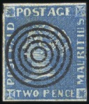 Stamp of Mauritius 1848-59 "POST PAID" Intermediate Impression 1d ver