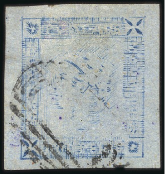Stamp of Mauritius 1859 Lapirot Worn Impression 2d blue (pos.1) with
