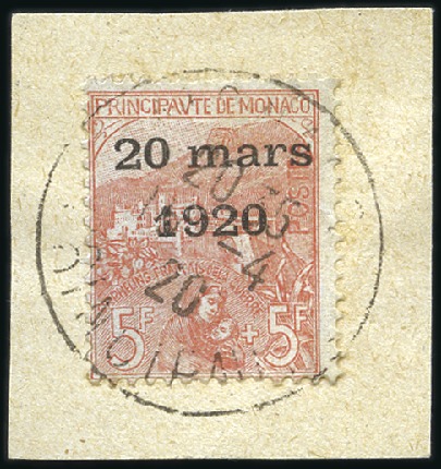Stamp of Colonies françaises » Monaco 1920 Mariage de la Princesse Charlotte, série comp