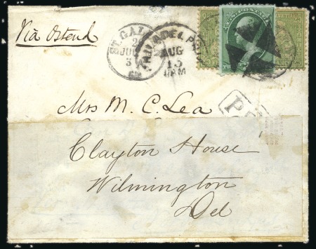 Stamp of United States 1847-1908, Valuable mixed accumulation of some 170