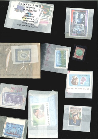 Stamp of Grenada 1886-1974, Mint and used selection in glassines in