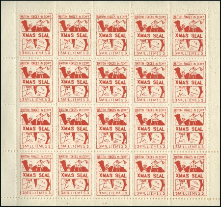 Stamp of Egypt » British Forces in Egypt 1933 Christmas Seal 3m vermilion in complete bookl
