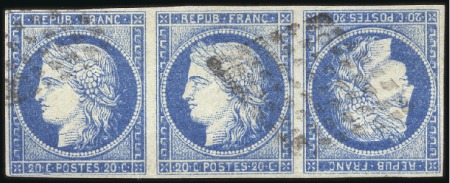 Stamp of France » Collections 1871 Colonies générales Cérès 20c bleu en TÊTE-BÊC