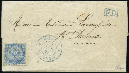 Stamp of Colonies françaises » Réunion 1871 Lettre de St Benoit pour St Denis avec 20c Ai