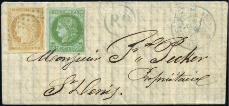 Stamp of Colonies françaises » Réunion 1874 Lettre de Ste Rose pour St Denis avec Cérès 1
