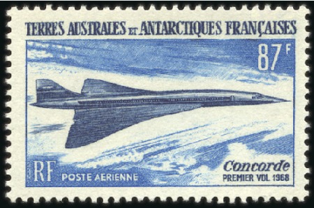 Stamp of Colonies françaises » TAAF 1968 Poste Aérienne 87F Concorde non-émis, neuf, T