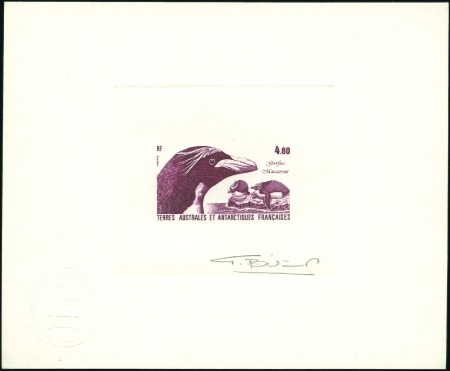 Stamp of Colonies françaises » TAAF 1976-95, 64 épreuves d'artistes différentes en div
