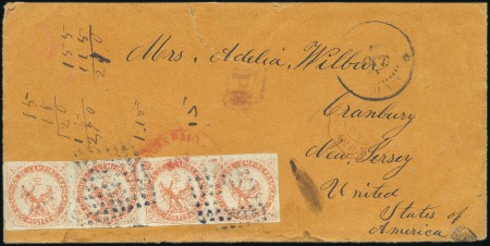 Stamp of Colonies françaises » Réunion 1868 Env. de St Denis pour les ETATS-UNIS avec Aig
