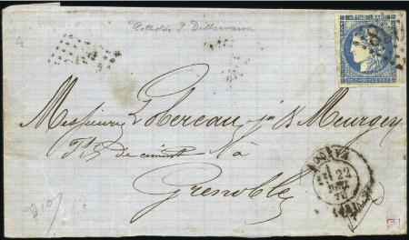 Stamp of France 1870 Bordeaux 20c Etude sur pages avec 64 timbres