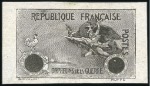 Stamp of France 1917-18 Orphelins : sept épreuves en noir : 2c+3c,