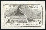 Stamp of France 1917-18 Orphelins : sept épreuves en noir : 2c+3c,