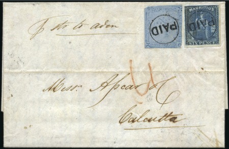 Stamp of Mauritius The Rare Lapirot-Britannia Combination cover

18