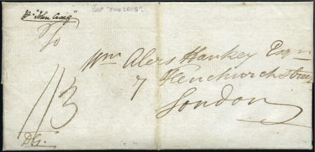 Stamp of Colonies françaises » Madagascar (Poste française) 1831 Lettre avec texte de Madagascar pour Londres,