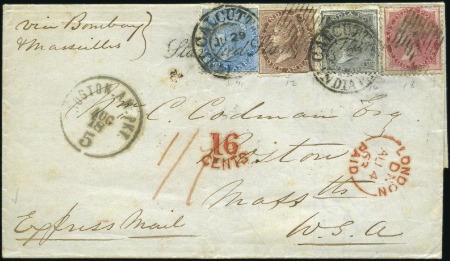 Stamp of India 1863-1903 De La Rue Postal History Collection: Spe