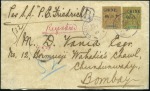 Stamp of Colonies françaises » Chine (Postes françaises) 1908 Env. rec. de Yunnan-Fou pour la France avec 5