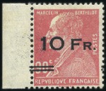 Stamp of France 1928 Ile de France 10F sur 90c et 10F sur 1F50, le