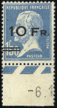Stamp of France 1928 Ile de France 10F sur 90c et 10F sur 1F50, le