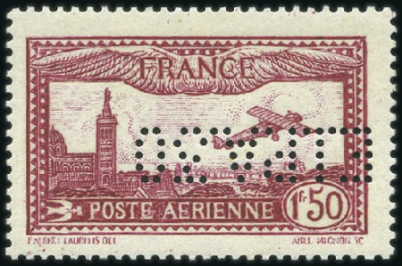 Stamp of France 1930 Perforation EIPA30 sur 1F50 carmin, neuf sans