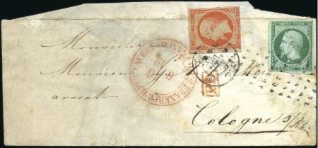 Stamp of France 1854-63, Sélection de lettres avec EMPIRE NON DENT