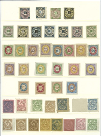 Stamp of Brazil 1884-85 Numeral Essays: Attractive selection of 43