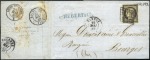 Stamp of France 1846-66, 28 lettres sur pages montrant la période 