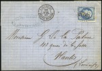 Stamp of France 1867-76, 36 lettres sur pages avec cachets de Boit