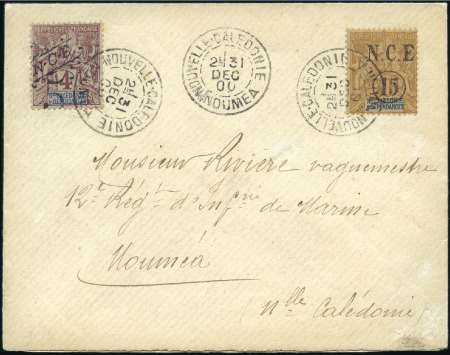 Stamp of Colonies françaises » Nouvelle-Calédonie 1892-1936, 23 lettres sélectionnées pour leur bel