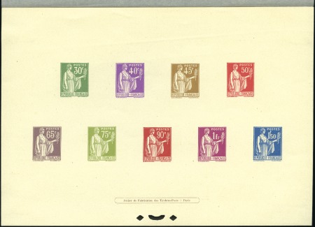 Stamp of France 1933 Deux épreuves collectives de la Série Paix 30