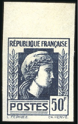 Stamp of France 1944 Coq et Marianne d'Alger, essais de couleur av