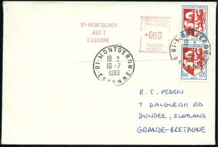 Stamp of France 1969 Timbre de distributeur, Essai de MONTGERON, t
