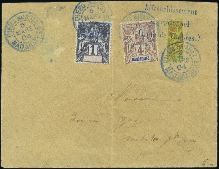 Stamp of Colonies françaises » Madagascar (Poste française) 1904 Coupé sur lettre non répertorié
20c de Diégo