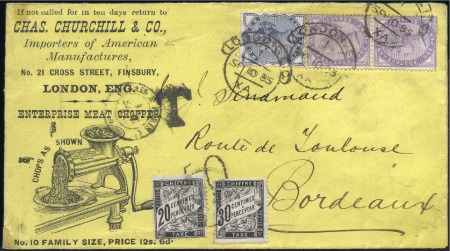 Stamp of Great Britain » 1855-1900 Surface Printed 1885 (Sep 10) "Chas. Churchill & Co. Importers of