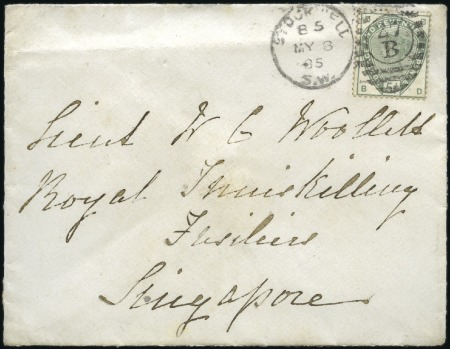Stamp of Malaysia » Straits Settlements INCOMING: 1885 (May 8) Envelope from England to th