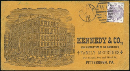 Stamp of Great Britain » 1855-1900 Surface Printed 1885 (Aug 11) "Kennedy & Co, Family Medicines" yel