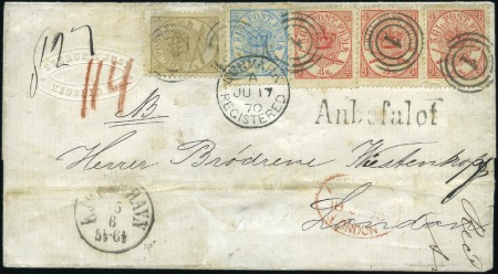 Stamp of Great Britain » 1855-1900 Surface Printed INCOMING: 1870 (Jun 15) Wrapper from Denmark to En
