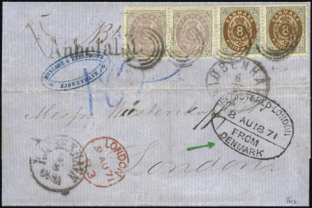 Stamp of Great Britain » 1855-1900 Surface Printed INCOMING: 1871 (Aug 6) Wrapper from Denmark to Eng