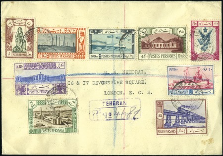Stamp of Persia » 1925-1941 Riza Khan Pahlavi Shah (SG 602-O849) 1935 Anniversary collection of 42 covers on exhibition leaves