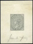 Stamp of India 1882 9p rose & 1r slate, die proofs of the Sperati