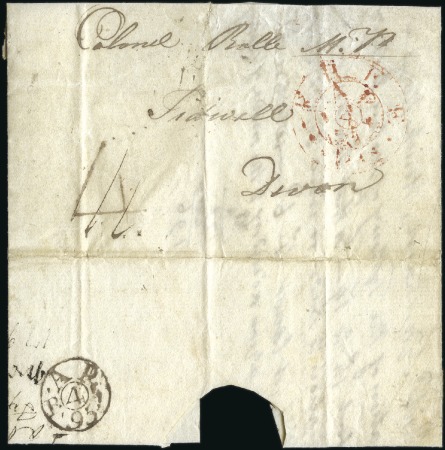 Stamp of Great Britain » Postal History » Pre-Adhesive & Stampless 1795 (Apr 4) Lettersheet from Gadalming to London
