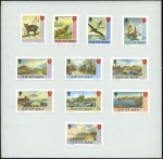 Stamp of Great Britain » Isle of Man 1973 & 1975 Places of Interest imperf. proofs with