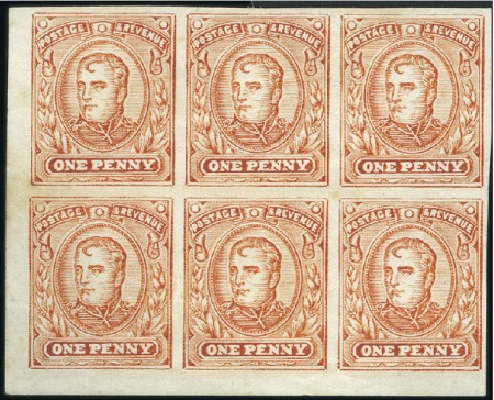 Stamp of Great Britain » 1855-1900 Surface Printed 1899 1d "Napoleon Head" propaganda essays in orang