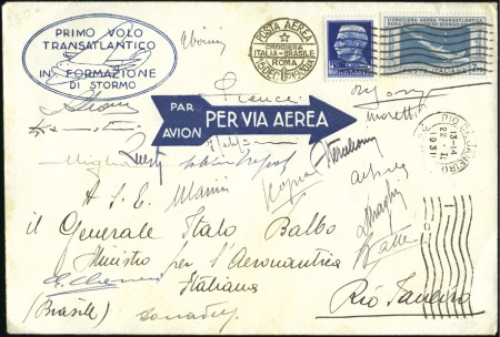 Stamp of Italy 1931 1st Transatlantic flight Roma/Rio de Janeiro