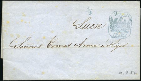 Stamp of Bolivia 1845-1876, Attractive pre-philatelic cover collect